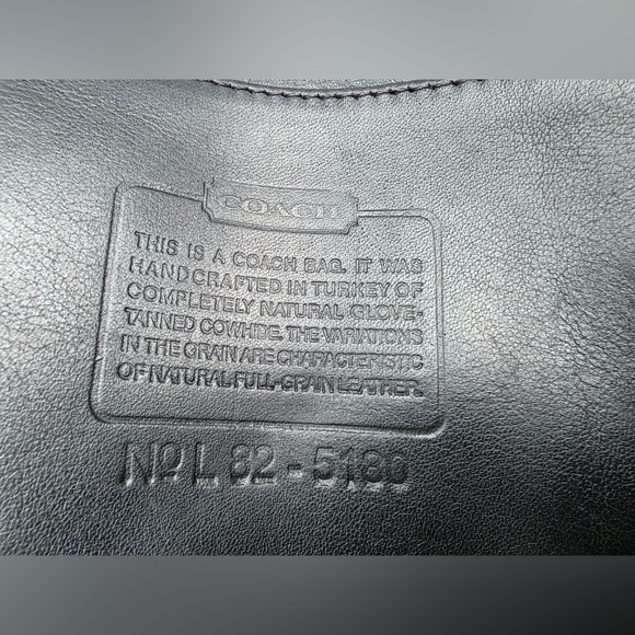 Vintage Coach 5180 Leather Messenger Briefcase Black Made in USA - Picture 4 of 12